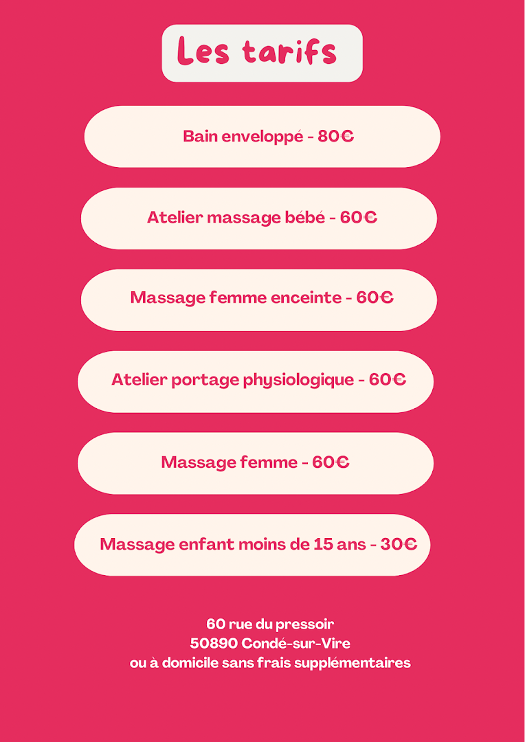Mathilde - Massage femme enceinte - Massage bébé - Bain enveloppé - Saint- Lô · Photos 8
